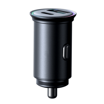 VCTparts Mini Autolader Snellader USB - C & USB - A 60W met LED Indicator Zwart VCTparts 2