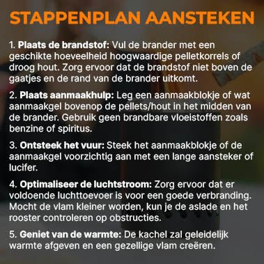 VCTparts Mini Pelletkachel Vuurkorf Rookvrij Tafelmodel – Compacte en Gezellige Warmteoplossing NORGOS 9