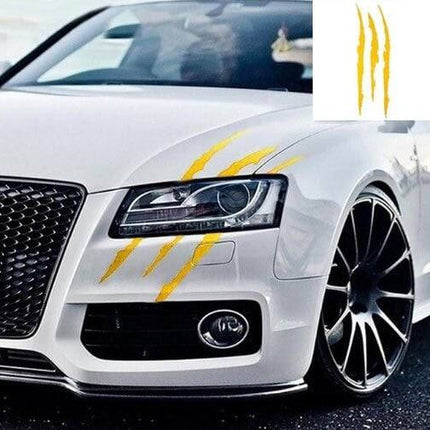 VCTparts Monster Klauw Kras Strepen Sticker - Geel NORGOS 7