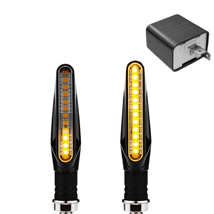 VCTparts Motor Richtingaanwijzers Dynamische LED Oranje met Relais (set) NORGOS 1