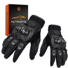 VCTparts Motorhandschoenen Zwart – Bescherming en Touchscreen Compatibel Maat L (set) NORGOS 1