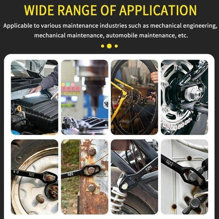 VCTparts Multifunctionele Tweekoppige Moersleutel Steeksleutel 8 - 22mm - Chrome [Gereedschap - Meerzijdig - Universeel - Multi steek] NORGOS 3