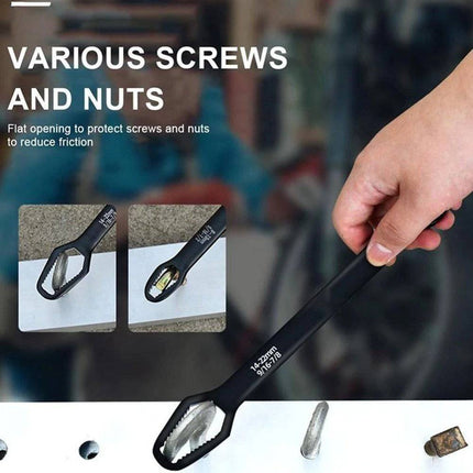 VCTparts Multifunctionele Tweekoppige Moersleutel Steeksleutel 8 - 22mm - Chrome [Gereedschap - Meerzijdig - Universeel - Multi steek] NORGOS 2