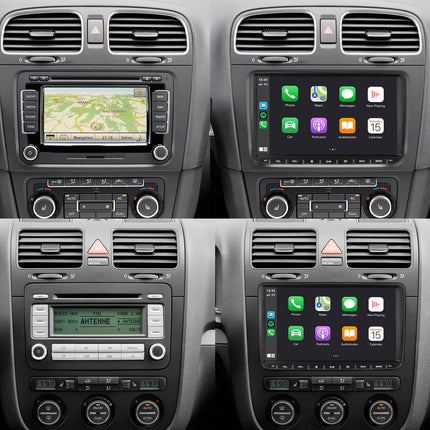 CarPlay & Android Auto Radio voor VW Golf 5/6, Polo, Jetta, Passat, Touran, Tiguan, Leon, Octavia, Sharan – GPS Navigatie & Touchscreen – Inbouwen / Inbouwservice / Installatie - VCTparts.nl