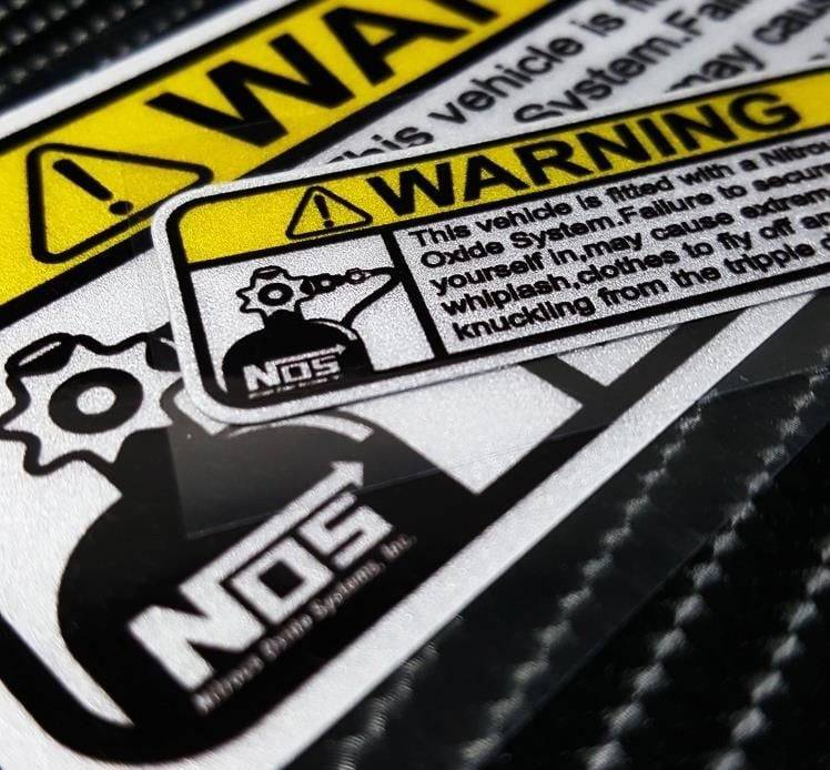 Nitro Racing Sticker NOS Nitro Sticker - Racing Lachgas N2O Systeem (10 x 13cm) - VCTparts.nl