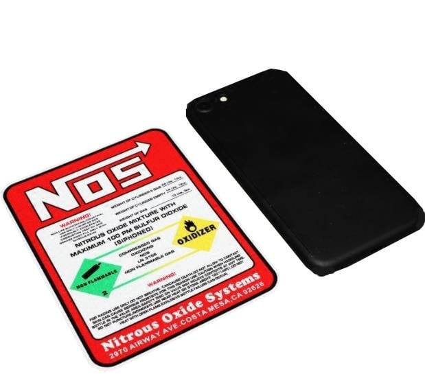 Nitro Racing Sticker NOS Nitro Sticker - Racing Lachgas N2O Systeem (10 x 13cm) - VCTparts.nl