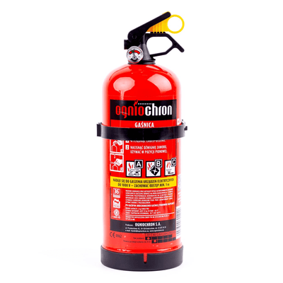 Ogniochron Poederblusser Brandblusser GP1 ABC Branden Met Muurbevestiging 3Kg Rood - Universele ABC Brandblusser Voor Huis En Auto Veiligheid