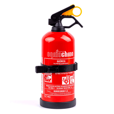 Ogniochron Poederblusser Brandblusser GP1 BC Met Muurbevestiging - Compacte BC Brandblusser Voor Auto En Huis Veiligheid