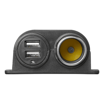 Opbouw Sigarettenaanstekerdoos Stekkerdoos Autoplug met 2x USB 12V 24V Universeel - VCTparts.nl