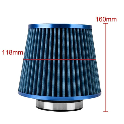 VCTparts Open Luchtfilter Zwart Zilver - Sport Filter met Cold air intake [sportfilter powerfilter universeel] NORGOS 4
