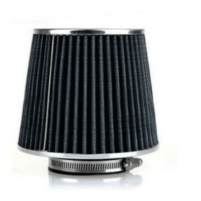 Open Luchtfilter Zwart Zilver - Sport Filter met Cold air intake [sportfilter powerfilter universeel]