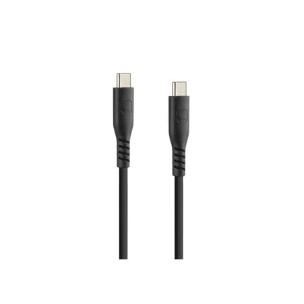 Optiline Optiline Siliconen Laad - en Synchronisatiekabel USB - C naar USB - C 150cm – Verstevigde Hals – Zwart Optimount 2