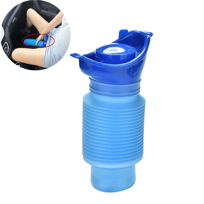 Opvouwbare Hygiënische Urinefles Afsluitbaar voor Vrouwen 750ml Blauw