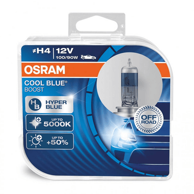 Osram Halogeenlamp H4 12V 100/90W - Wit/IJsblauw 5000K Intens Dimlicht en Grootlicht Cool Blue Boost Set 2 stuks