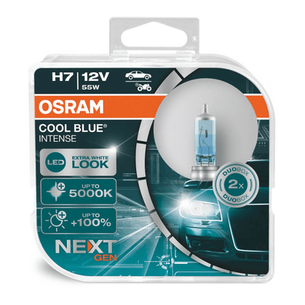 Osram Osram Halogeenlamp H7 12V 55W - Wit/IJsblauw 5500K Intens - Cool Blue Next Gen - Set 2 stuks AMiO 2