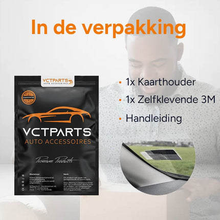 VCTparts Parkeerkaart Houder Autoraam – Zelfklevende Ticketclip Voorruit – Kaarthouder Parkeerbewijs Raamklem Universeel NORGOS 5