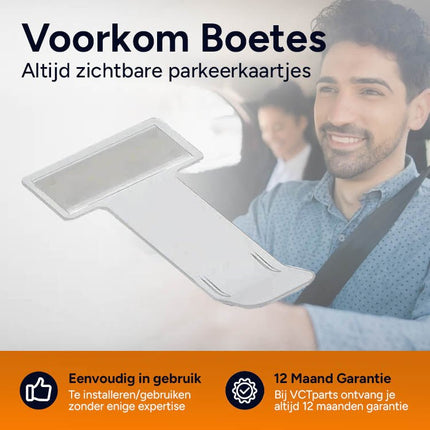 VCTparts Parkeerkaart Houder Autoraam – Zelfklevende Ticketclip Voorruit – Kaarthouder Parkeerbewijs Raamklem Universeel NORGOS 2