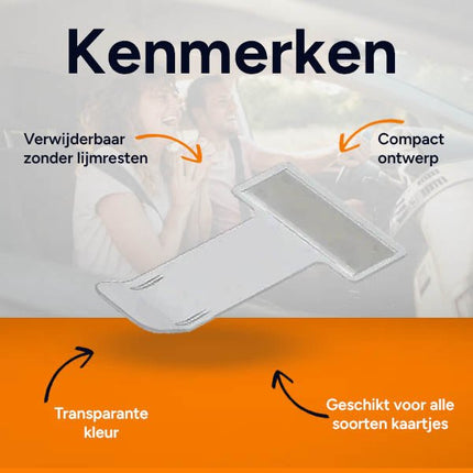 VCTparts Parkeerkaart Houder Autoraam – Zelfklevende Ticketclip Voorruit – Kaarthouder Parkeerbewijs Raamklem Universeel NORGOS 3