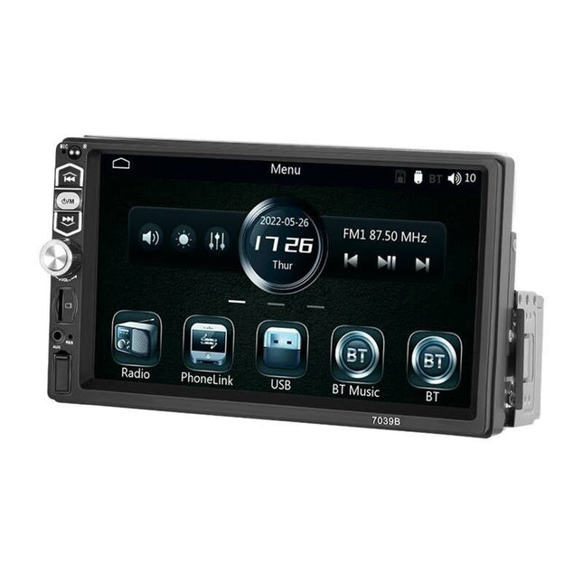 Podofo A3061 7.0 - inch Auto Scherm Uitklapbare Radio – CarPlay, Android Auto en Bluetooth 5.1 - VCTparts.nl