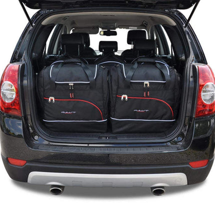 Kjust Reistassenset voor Chevrolet Captiva 2006-2016 - Set van 5 Tassen met 3 Roltassen en 2 Sporttassen