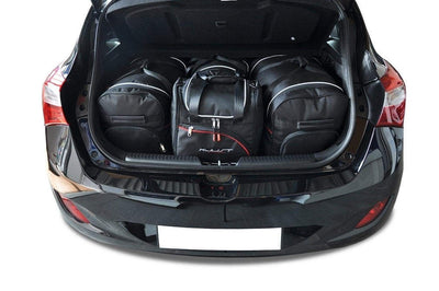 Kjust Reistassenset voor Hyundai i30 3-deurs 2013-2017 - Set van 4 Tassen met 2 Roltassen en 2 Sporttassen