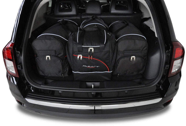 Kjust Reistassenset voor Jeep Compass 2006-2011 - Set van 4 Tassen met 2 Roltassen en 2 Sporttassen