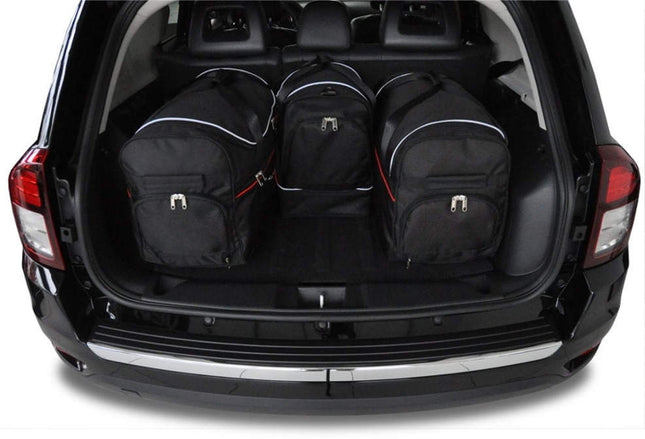 Kjust Reistassenset voor Jeep Compass 2006-2011 - Set van 4 Tassen met 2 Roltassen en 2 Sporttassen