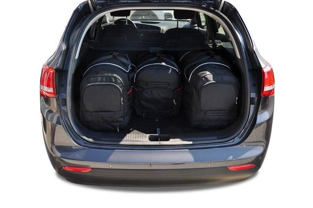 Kjust Reistassenset voor Kia Ceed Sportswagon 2012-2018 - Set van 4 Tassen met 3 Roltassen en 1 Sporttas