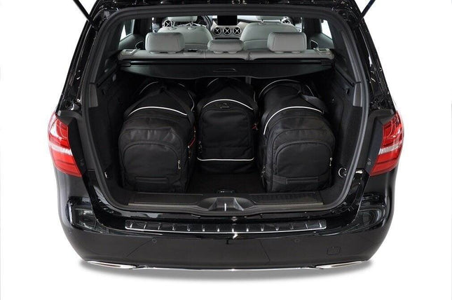 Kjust Reistassenset voor Mercedes Benz B-Klasse 2012-2019 - Set van 4 Tassen met 2 Roltassen 1 Sporttas en 1 Vliegtuigtas