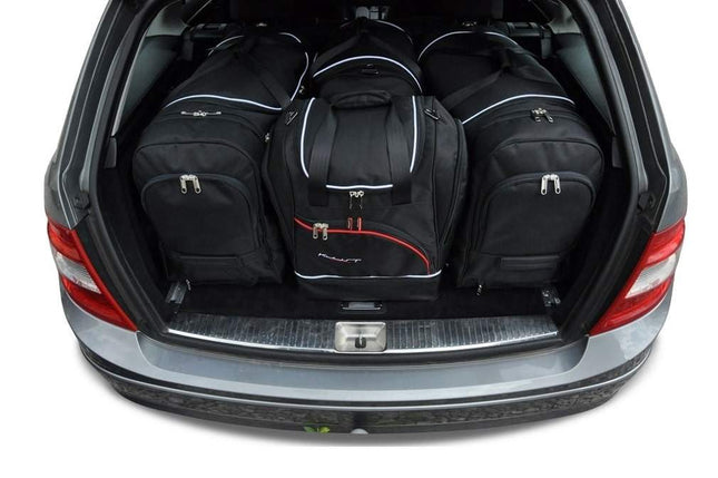 Kjust Reistassenset voor Mercedes Benz C-Klasse Estate 2007-2014 - Set van 4 Tassen met 2 Roltassen en 2 Sporttassen