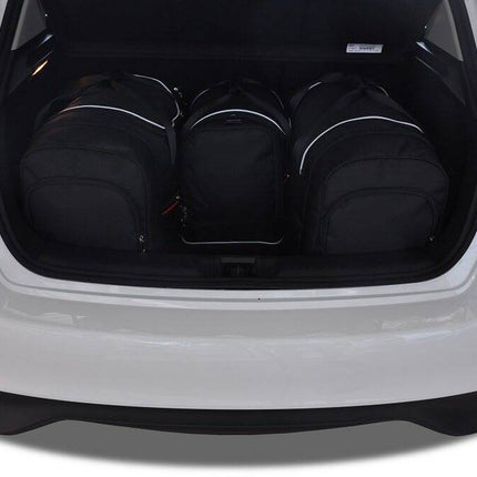 Kjust Reistassenset voor Nissan Pulsar 5-deurs vanaf 2014 - Set van 4 Tassen met 2 Roltassen 1 Sporttas en 1 Vliegtuigtas