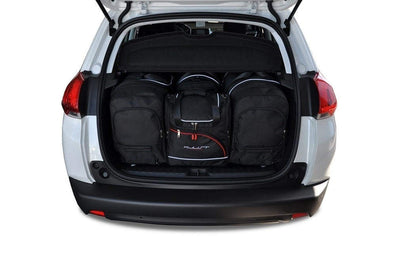 Kjust Reistassenset voor Peugeot 2008 2013-2019 - Set van 4 Tassen met 2 Roltassen 1 Sporttas en 1 Vliegtuigtas