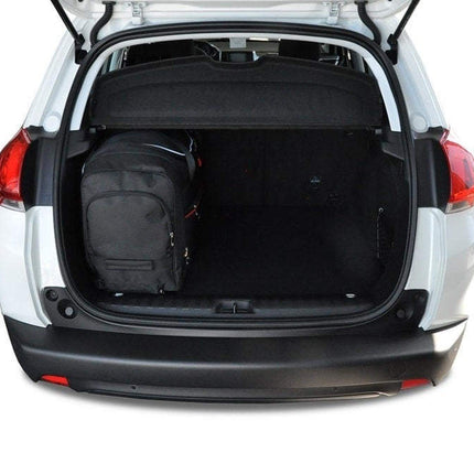 Kjust Reistassenset voor Peugeot 2008 2013-2019 - Set van 4 Tassen met 2 Roltassen 1 Sporttas en 1 Vliegtuigtas
