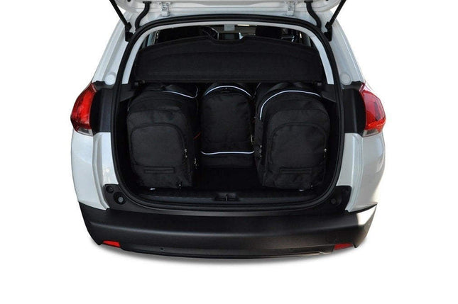 Kjust Reistassenset voor Peugeot 2008 2013-2019 - Set van 4 Tassen met 2 Roltassen 1 Sporttas en 1 Vliegtuigtas