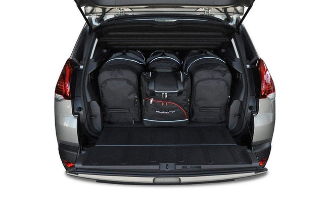 Kjust Reistassenset voor Peugeot 3008 2009-2017 - Set van 4 Tassen met 2 Roltassen 1 Sporttas en 1 Vliegtuigtas
