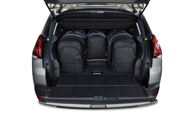 Kjust Reistassenset voor Peugeot 3008 2009-2017 - Set van 4 Tassen met 2 Roltassen 1 Sporttas en 1 Vliegtuigtas