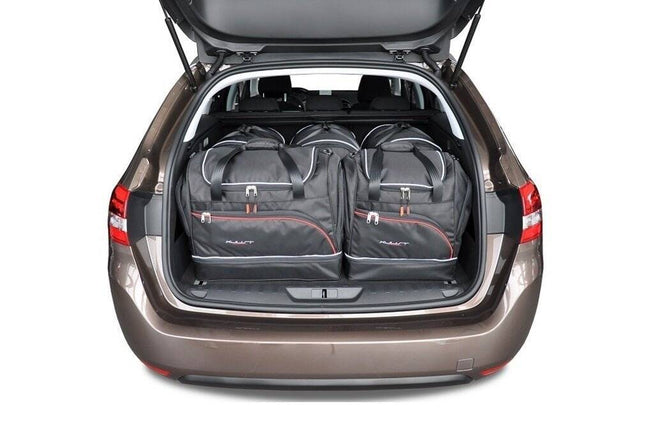 Kjust Reistassenset voor Peugeot 308 5-deurs 2013-2021 - Set van 5 Tassen met 3 Roltassen en 2 Sporttassen