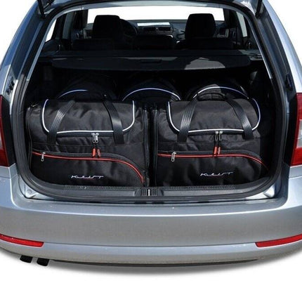 Kjust Reistassenset voor Skoda Octavia stationwagen 2009-2013 - Set van 5 Tassen met 3 Roltassen en 2 Sporttassen