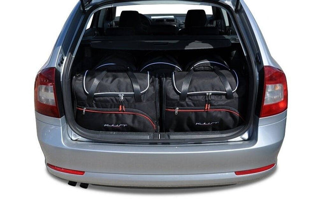 Kjust Reistassenset voor Skoda Octavia stationwagen 2009-2013 - Set van 5 Tassen met 3 Roltassen en 2 Sporttassen