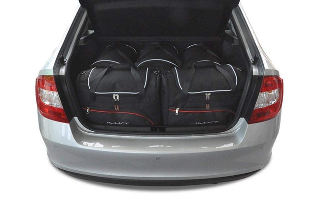 Kjust Reistassenset voor Skoda Rapid 5-deurs vanaf 2012 - Set van 5 Tassen met 3 Roltassen en 2 Sporttassen