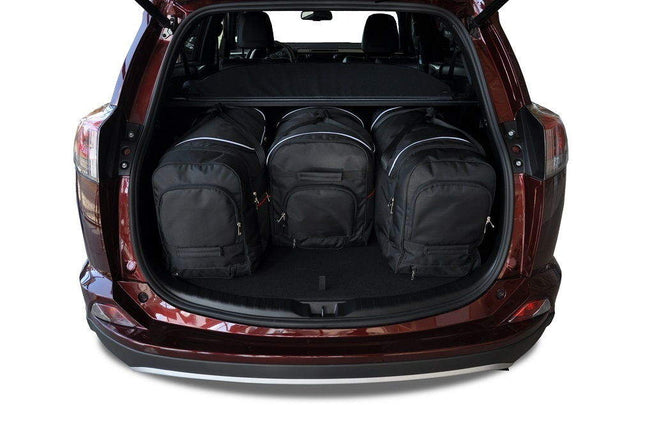 Kjust Reistassenset voor Toyota RAV 4 5-deurs 2013-2019 - Set van 4 Tassen met 3 Roltassen en 1 Sporttas