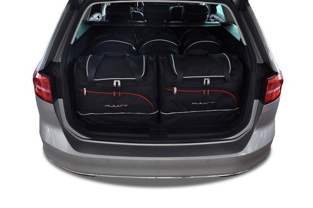 Kjust Reistassenset voor Volkswagen Passat Variant 2014-2024 - Set van 5 Tassen met 3 Roltassen en 2 Sporttassen