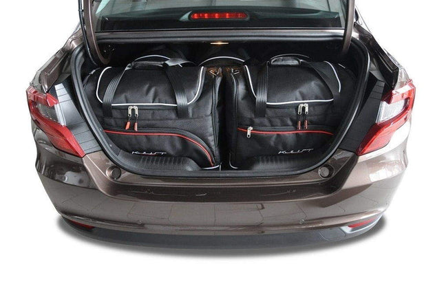 Kjust Reistassenset voor Fiat Tipo 5-deurs 2016-2023 - Set van 5 Tassen met 3 Roltassen en 2 Sporttassen