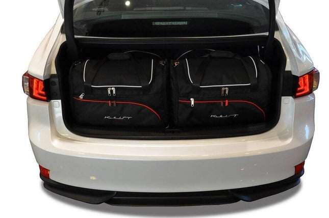 Kjust Reistassenset voor Lexus IS Sedan vanaf 2013 - Set van 4 Tassen met 2 Roltassen en 2 Sporttassen