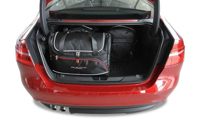 Kjust Reistassenset voor Jaguar XE Sedan 2014-2024 - Set van 4 Tassen met 2 Roltassen en 2 Vliegtuigtassen