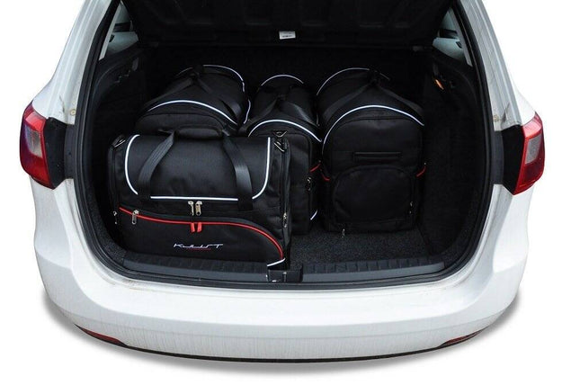 Kjust Reistassenset voor Seat Ibiza ST stationwagen 2010-2017 - Set van 5 Tassen met 2 Roltassen en 3 Vliegtuigtassen