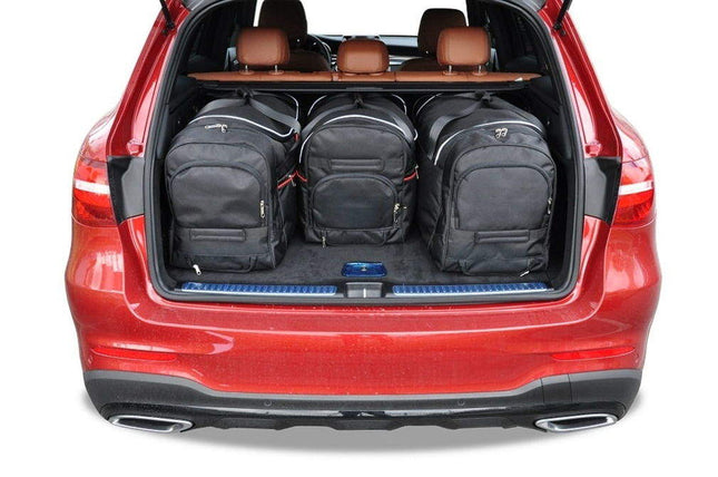 Kjust Reistassenset voor Mercedes Benz GLC 2015-2022 - Set van 4 Tassen met 3 Roltassen en 1 Vliegtuigtas