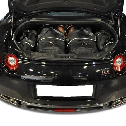 Kjust Reistassenset voor Nissan GT-R vanaf 2008 - Set van 4 Tassen met 2 Roltassen en 2 Vliegtuigtassen