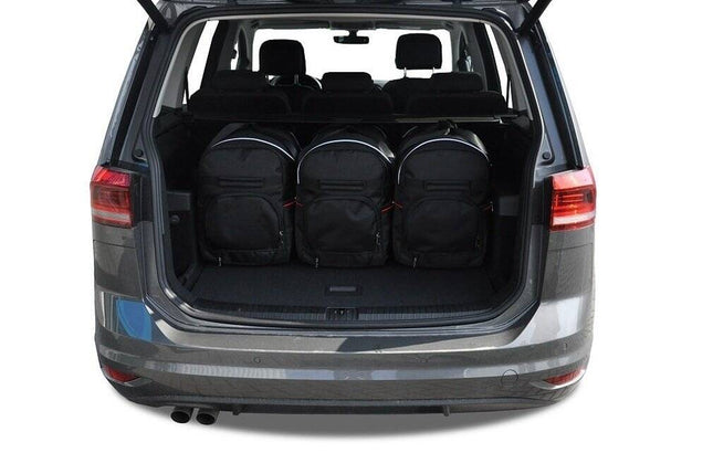 Kjust Reistassenset voor Volkswagen Touran vanaf 2015 - Set van 5 Tassen met 3 Roltassen en 2 Vliegtuigtassen