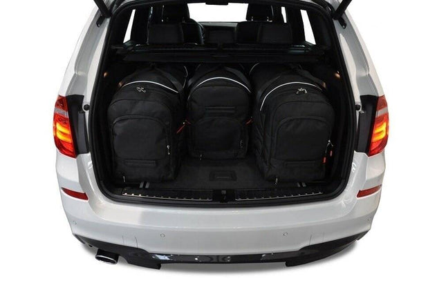 Kjust Reistassenset voor BMW X3 2011-2018 - Set van 4 Tassen met 3 Roltassen en 1 Vliegtuigtas